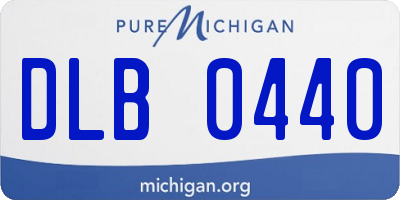 MI license plate DLB0440