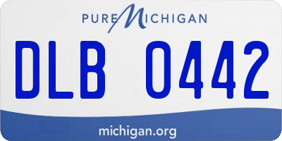 MI license plate DLB0442