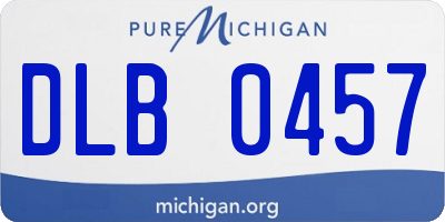 MI license plate DLB0457