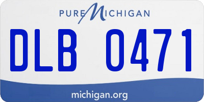 MI license plate DLB0471