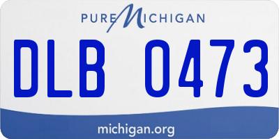 MI license plate DLB0473