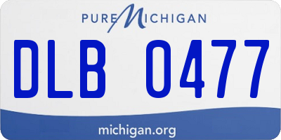 MI license plate DLB0477