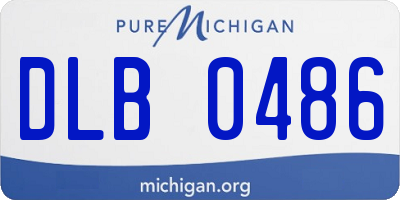 MI license plate DLB0486