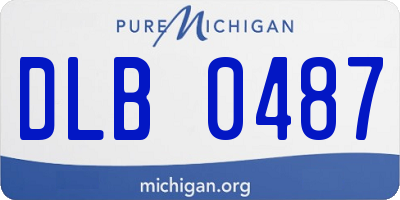 MI license plate DLB0487