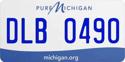 MI license plate DLB0490