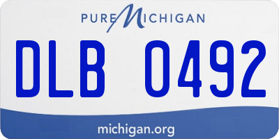 MI license plate DLB0492