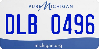 MI license plate DLB0496