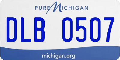 MI license plate DLB0507