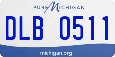 MI license plate DLB0511