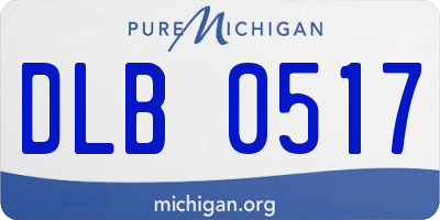 MI license plate DLB0517