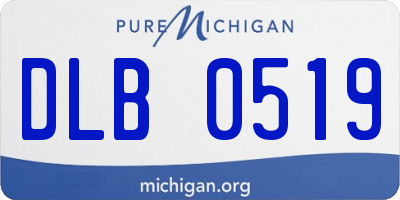 MI license plate DLB0519