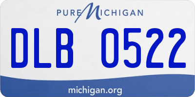 MI license plate DLB0522