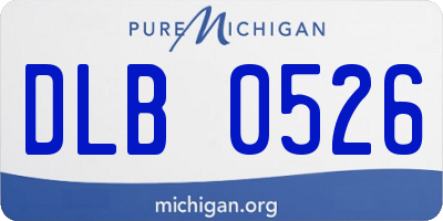 MI license plate DLB0526