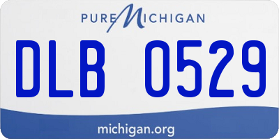 MI license plate DLB0529