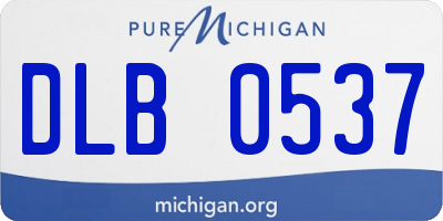 MI license plate DLB0537