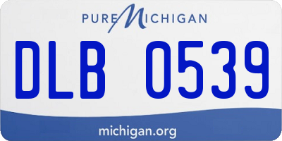 MI license plate DLB0539
