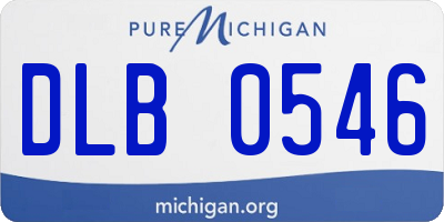 MI license plate DLB0546