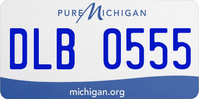 MI license plate DLB0555
