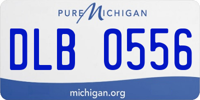 MI license plate DLB0556