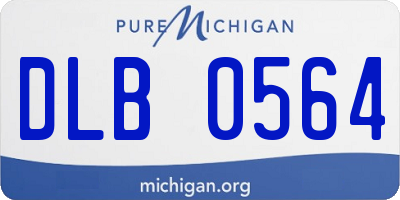 MI license plate DLB0564