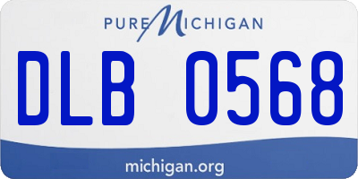 MI license plate DLB0568