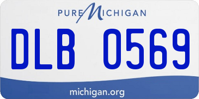 MI license plate DLB0569