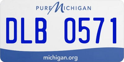 MI license plate DLB0571