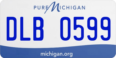MI license plate DLB0599