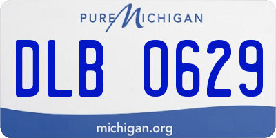 MI license plate DLB0629