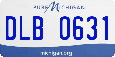 MI license plate DLB0631