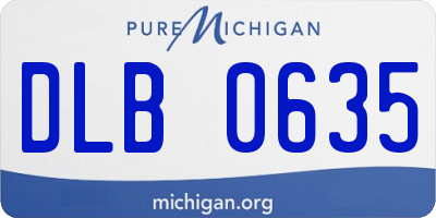 MI license plate DLB0635