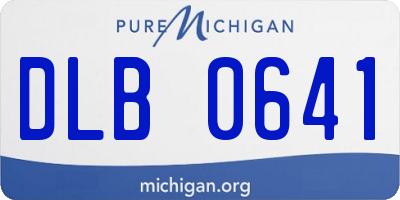 MI license plate DLB0641