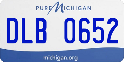 MI license plate DLB0652
