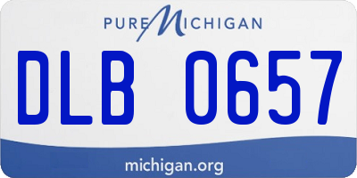 MI license plate DLB0657