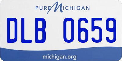 MI license plate DLB0659