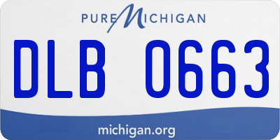 MI license plate DLB0663