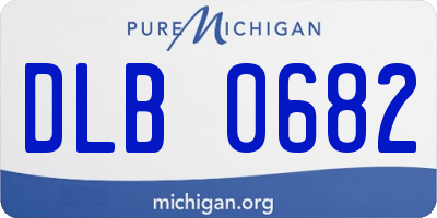 MI license plate DLB0682