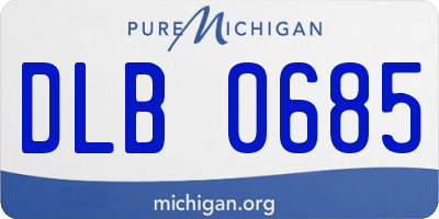 MI license plate DLB0685
