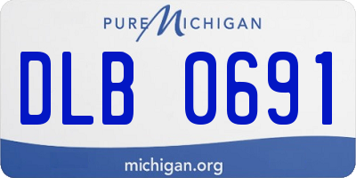 MI license plate DLB0691