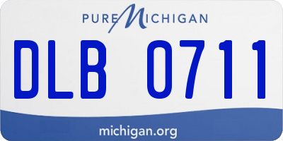 MI license plate DLB0711