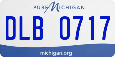 MI license plate DLB0717