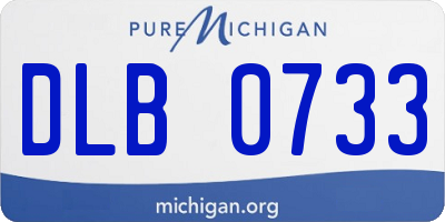 MI license plate DLB0733