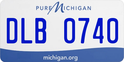 MI license plate DLB0740