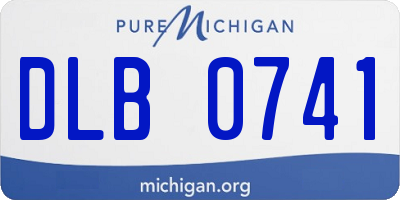 MI license plate DLB0741