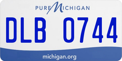 MI license plate DLB0744
