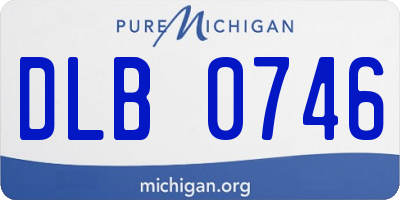 MI license plate DLB0746