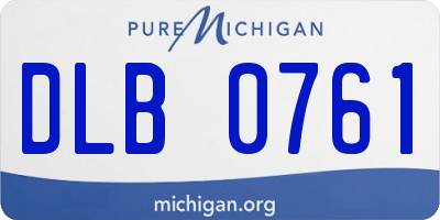 MI license plate DLB0761