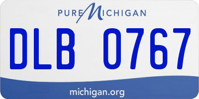 MI license plate DLB0767