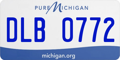 MI license plate DLB0772