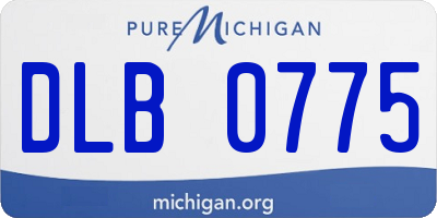 MI license plate DLB0775